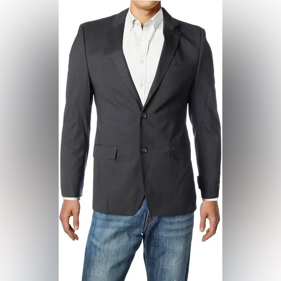 Lauren Ralph Lauren 100% Wool Double Button Slim Fit Blazer 41 R - Picture 1 of 5